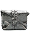 RED VALENTINO RED VALENTINO RED(V) FLOWER PUZZLE BAG - GREY
