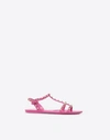 VALENTINO GARAVANI ROCKSTUD FLAT RUBBER SANDALS