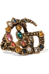 GUCCI Gold-tone crystal ring