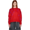 MCQ BY ALEXANDER MCQUEEN MCQ ALEXANDER MCQUEEN RED AND PINK SWALLOW SWARM SWEATER
