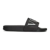 VALENTINO GARAVANI BLACK VALENTINO GARAVANI 'VLTN' SLIDES