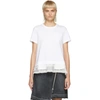 SACAI SACAI WHITE COTTON JERSEY T-SHIRT