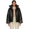 Nanushka Hide Quilted Padded Vegan Leather Jacket In Plum Chutney