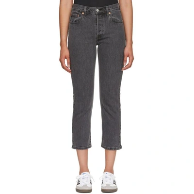 Levi's Levis Grey 501 Cropped Jeans In Dancing In