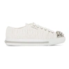 MIU MIU MIU MIU WHITE NAPPA LEATHER MALTESSE SNEAKER