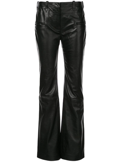 Altuzarra High-rise Boot-cut Calf Leather Pants In Black