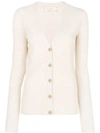 TORY BURCH RIBBED FITTED CARDIGAN