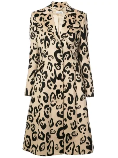 Altuzarra Driss Leopard-print Wool-blend Coat In Brown