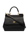 Dolce & Gabbana Black Sicily Small Leather Bag