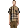 Burberry Thornaby Trim Fit Check Sport Shirt In Camel