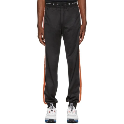 Givenchy Men's Velvet-trim Logo-waistband Jogger Trousers In Black