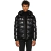 Moncler Maya Lacquered Down Jacket In Black