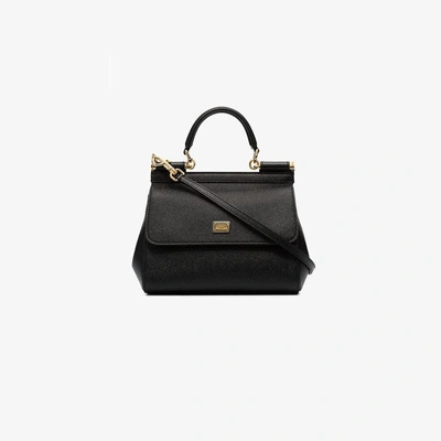 Dolce & Gabbana Black Sicily Small Leather Bag