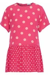 Red Valentino Polka-dot Silk Crepe De Chine Mini Dress In Pink