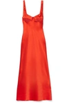 DION LEE SILK-SATIN MIDI DRESS