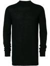 RICK OWENS RICK OWENS LONG-SLEEVE FITTED SWEATER - BLACK