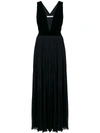 GIVENCHY PLUNGING NECKLINE PLEATED GOWN