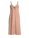 SPLENDID Dahlia Linen Button-Front Slip Dress