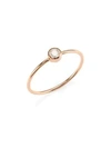 GINETTE NY Lonely Diamond 18K Rose Gold Ring