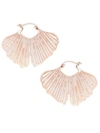 GINETTE NY Gingko 18K Rose Gold Cut-Out Hoop Earrings