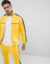 DIESEL TWO-PIECE SIDE STRIPE TRACK JACKET IN YELLOW - YELLOW,00SGZP 0AARS 23D