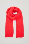 COS PLEATED WOOL SCARF,0665455001