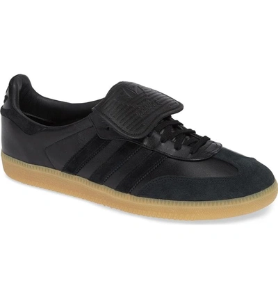 Adidas Originals Adidas White Samba Recon Leather Sneakers In Black/ White/ Gum