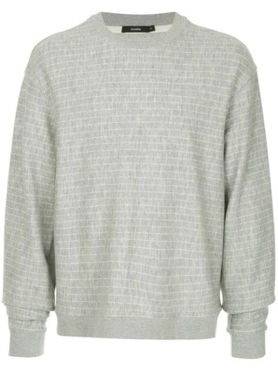 Bassike Sunday Striped Sweatshirt - Grey