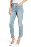 MOTHER THE LACE-UP DAZZLER HIGH WAIST ANKLE STRAIGHT LEG JEANS,1546-360