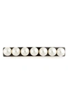 Alexandre De Paris Imitation Pearl Embellished Barrette In Black