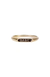 NORA KOGAN BABE SIGNET ENAMEL RING,R4611-5-14KY