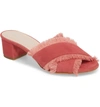 Patricia Green Kate Slide Sandal In Rose Suede