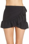 Jcrew Cover-up Wrap Skirt In Black