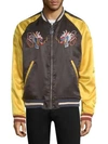 DIESEL Satin Dragon Embroidery Bomber Jacket