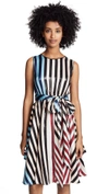 DIANE VON FURSTENBERG Waist Tie Draped Dress