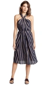 VINCE Twist Front Halter Dress