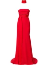 ALEX PERRY ROYCE NECK CUFF GOWN