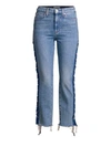 HUDSON High-Rise Lace-Up Jeans