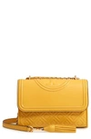 TORY BURCH SMALL FLEMING LEATHER CONVERTIBLE SHOULDER BAG - YELLOW,43834