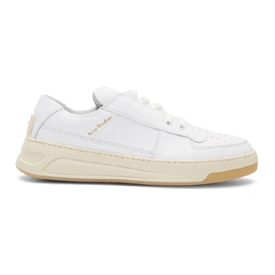 Acne Studios White Perey Lace-up Sneakers In Velcro-strap Sneakers