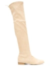 Stuart Weitzman Suede Lowland Boots In Neutrals