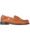 LE MOCASSIN ZIPPE LE MOCASSIN ZIPPE TEXTURED LEATHER LOAFERS - BROWN