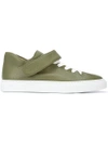 SOLOVIERE SOLOVIERE CONTRAST LOW-TOP SNEAKERS - GREEN