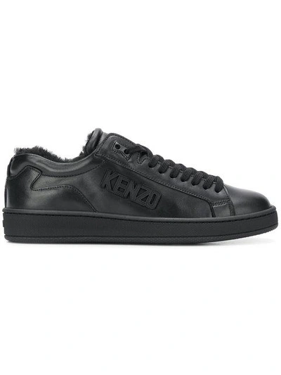Kenzo Low-top Logo Sneakers In Black