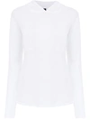 Lygia & Nanny Long-sleeved Hooded T-shirt In White