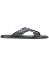 GIORGIO ARMANI CROSS STRAP FLIP FLOPS