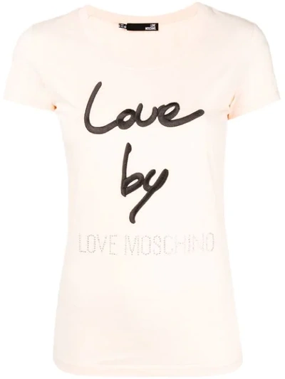 Love Moschino Love By T-shirt In Pink