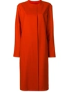 Liska Single-breasted Fitted Coat In Orange