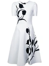 Carolina Herrera Tulip Intarsia Knit Dress - White In White