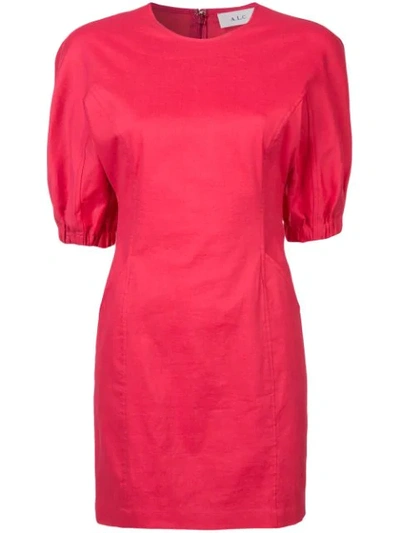 A.l.c Valenti Puff Sleeve Dress In Red